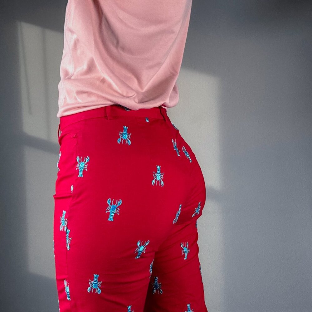 Lilly Pulitzer Lobster Cropped/Ankle Pants Size 4 - Picture 4 of 11